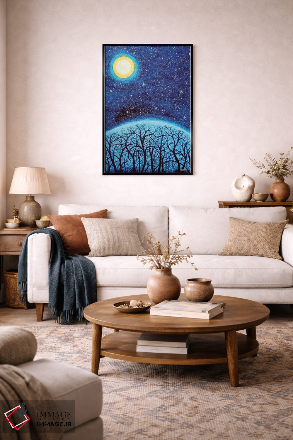 تابلو دکوراتیو ماه بر فراز کوه اثر جری لی کرک - D5B