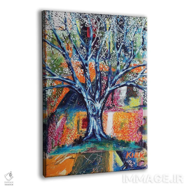 تابلو دکوراتیو درخت بهاری اثر جری لی کرک - نمای پرسپکتیو محصول