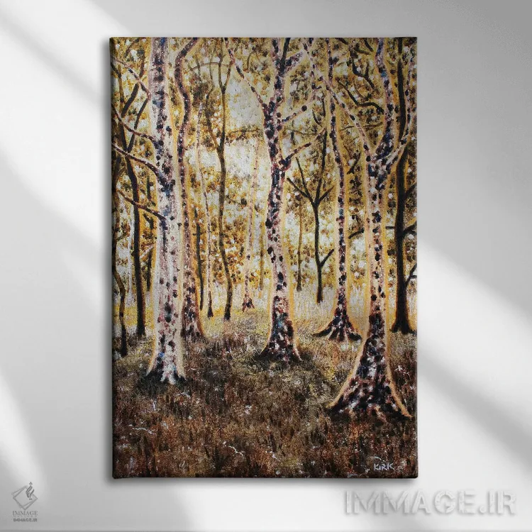 تابلو دکوراتیو نوری فراتر از این جنگل هاست اثر جری لی کرک - نمای روبهرو روی دیوار