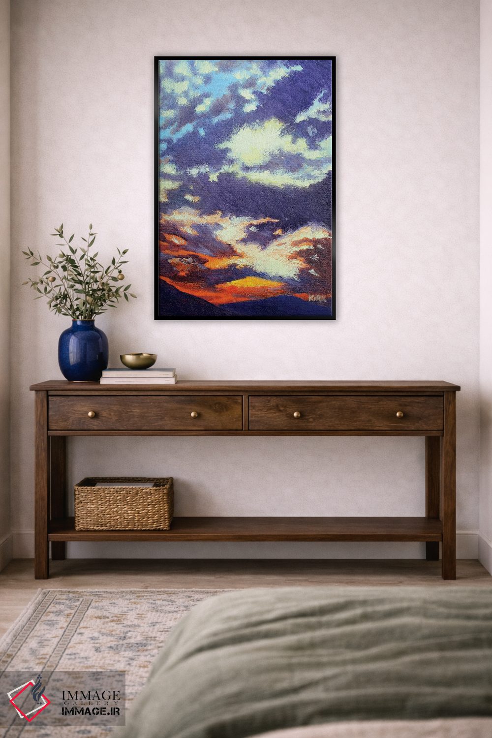 تابلو دکوراتیو غروب کوهستان اثر جری لی کرک - D4B