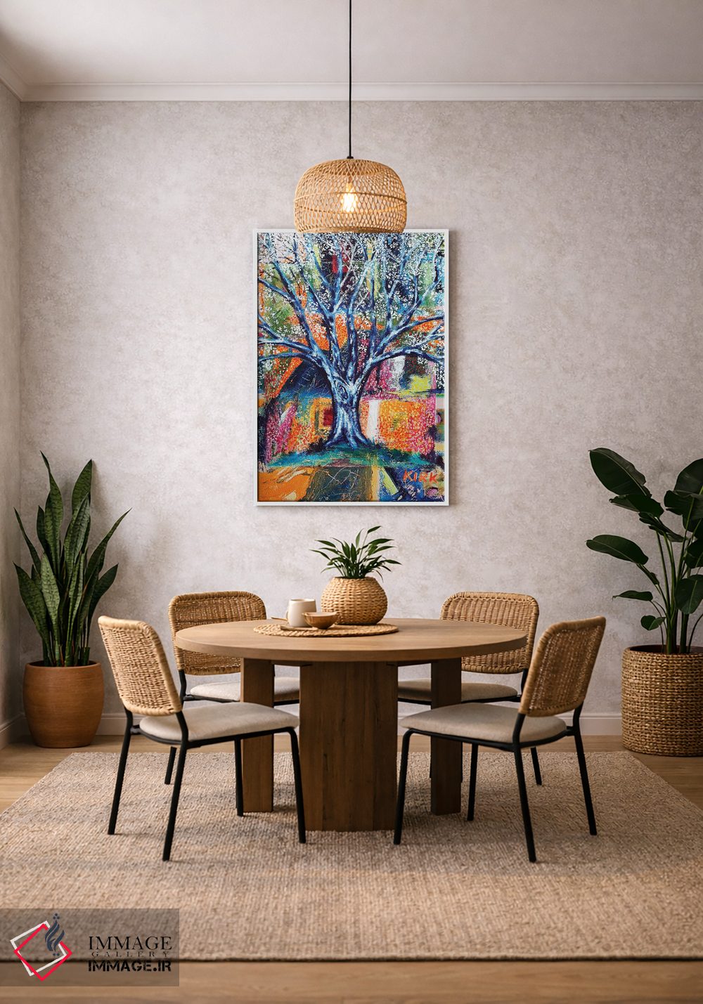 تابلو دکوراتیو درخت بهاری اثر جری لی کرک - D1W