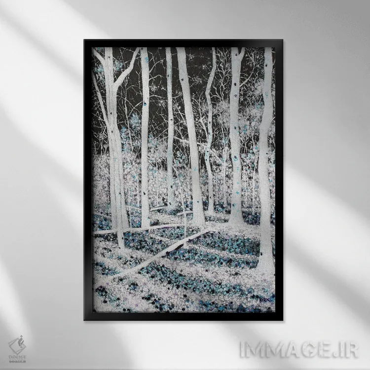 تابلو دکوراتیو نجواهای شبانه و آه کشیدن ارواح اثر جری لی کرک - نمای قابدار مشکی