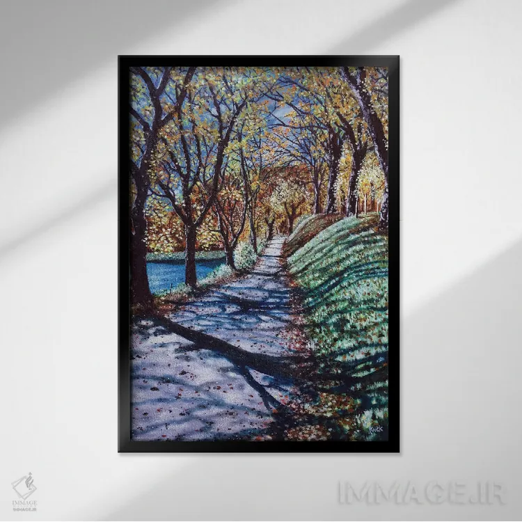 تابلو دکوراتیو روز آفتابی اثر جری لی کرک - نمای قابدار مشکی