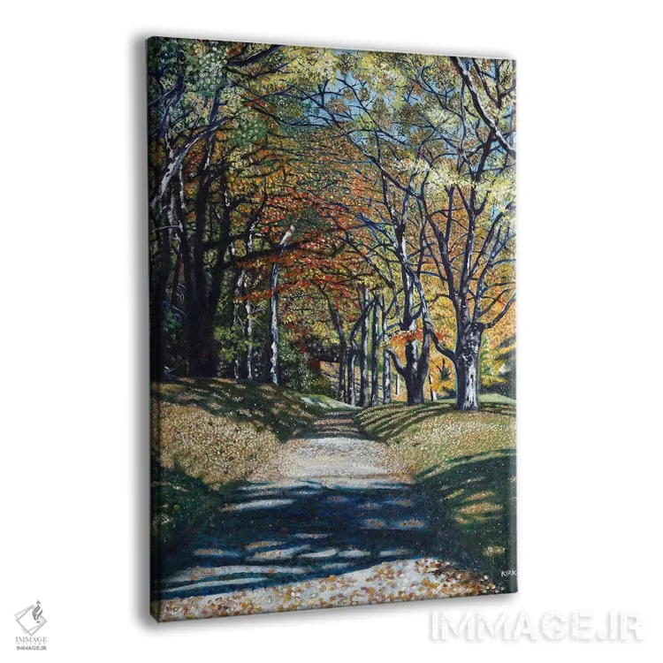 تابلو دکوراتیو مسیر پاییزی اثر جری لی کرک - نمای پرسپکتیو محصول