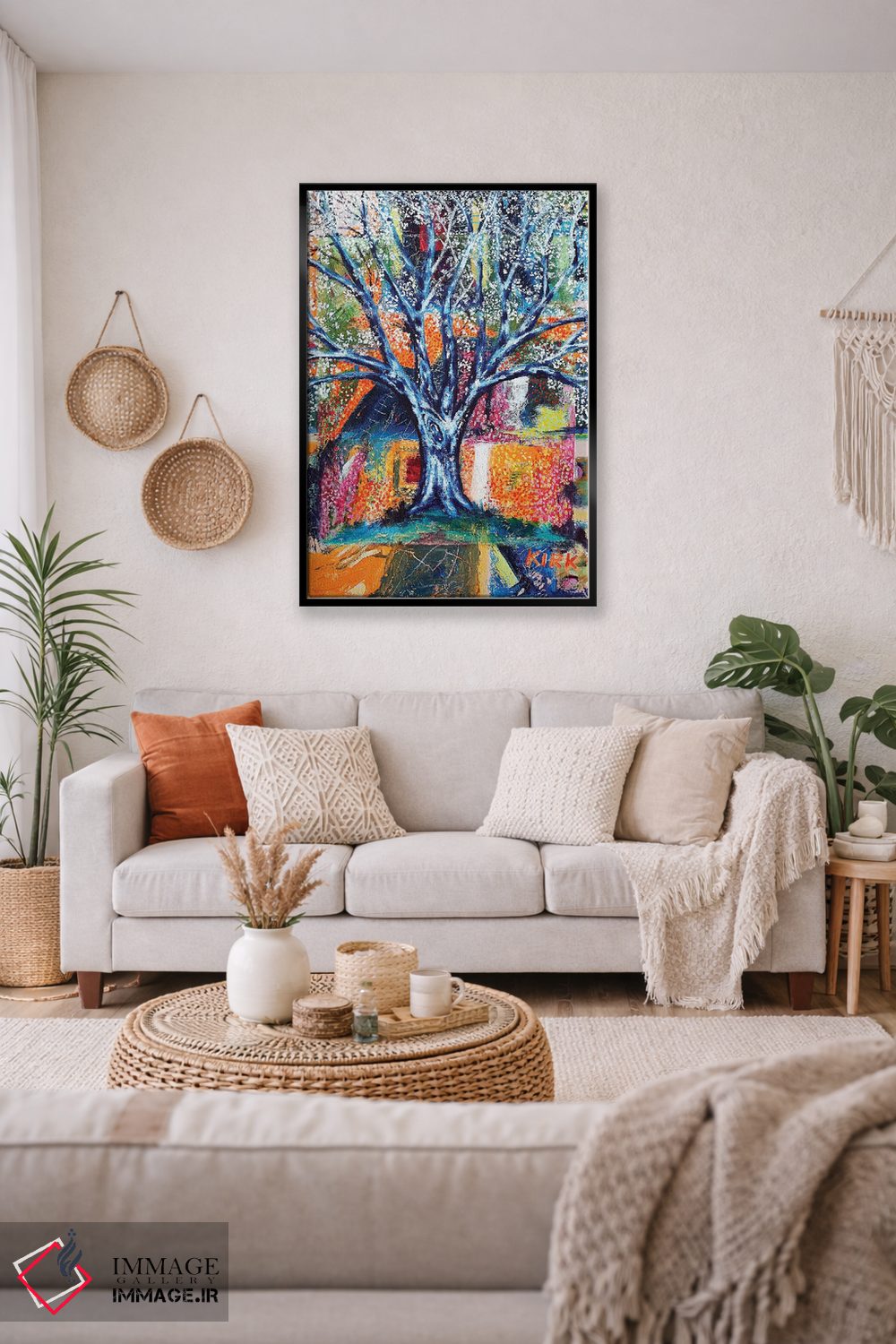 تابلو دکوراتیو درخت بهاری اثر جری لی کرک - D3B