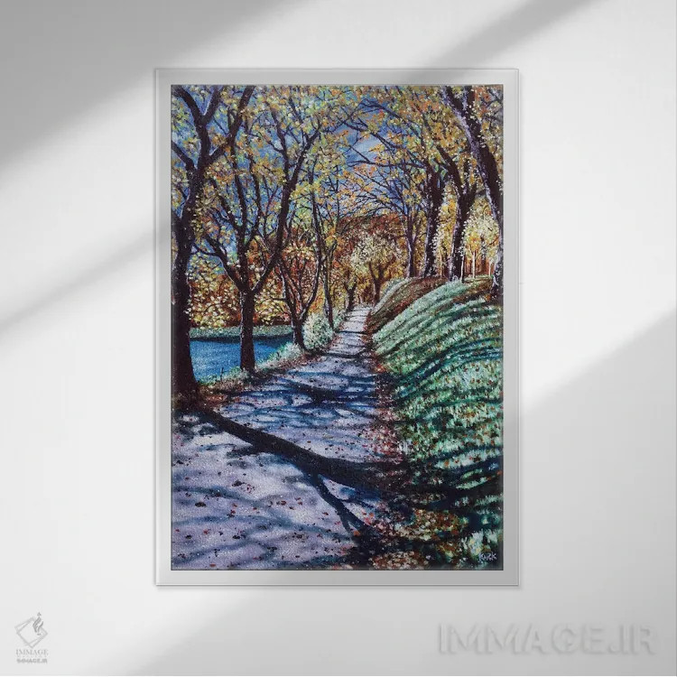 تابلو دکوراتیو روز آفتابی اثر جری لی کرک - نمای قابدار سفید