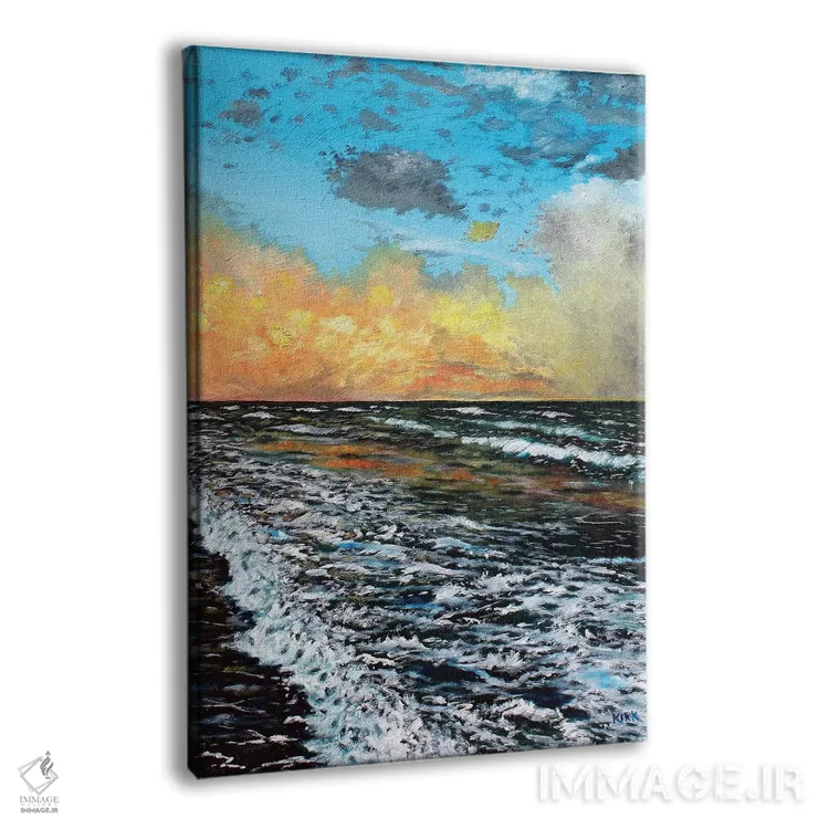 تابلو دکوراتیو غروب اقیانوس اثر جری لی کرک - نمای پرسپکتیو محصول