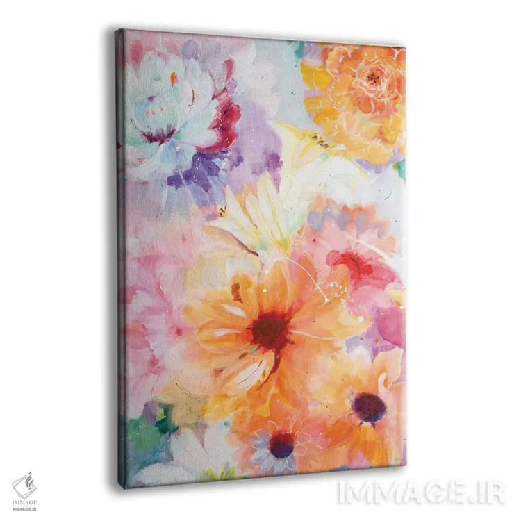 تابلو انتزاعی چیدمان گل ها اثر جیل مارتین - نمای پرسپکتیو محصول