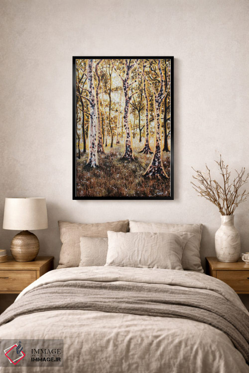 تابلو دکوراتیو نوری فراتر از این جنگل هاست اثر جری لی کرک - D2B