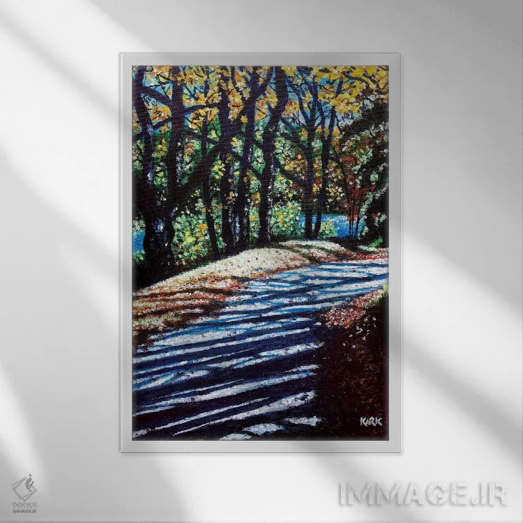 تابلو دکوراتیو به سوی نور اثر جری لی کرک - نمای قابدار سفید