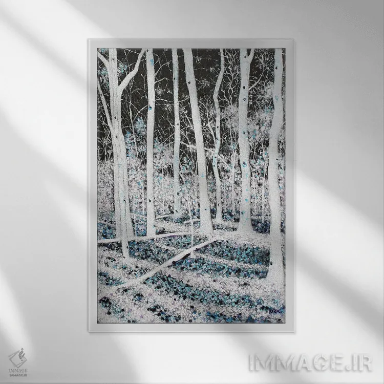 تابلو دکوراتیو نجواهای شبانه و آه کشیدن ارواح اثر جری لی کرک - نمای قابدار سفید