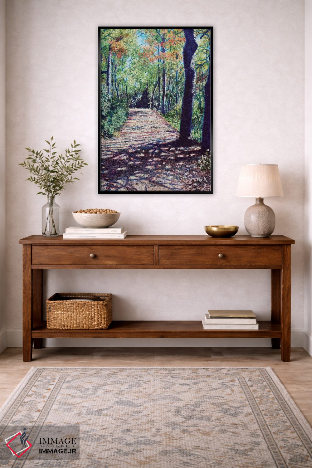 تابلو دکوراتیو سایه ها روی مسیر اثر جری لی کرک - D5B