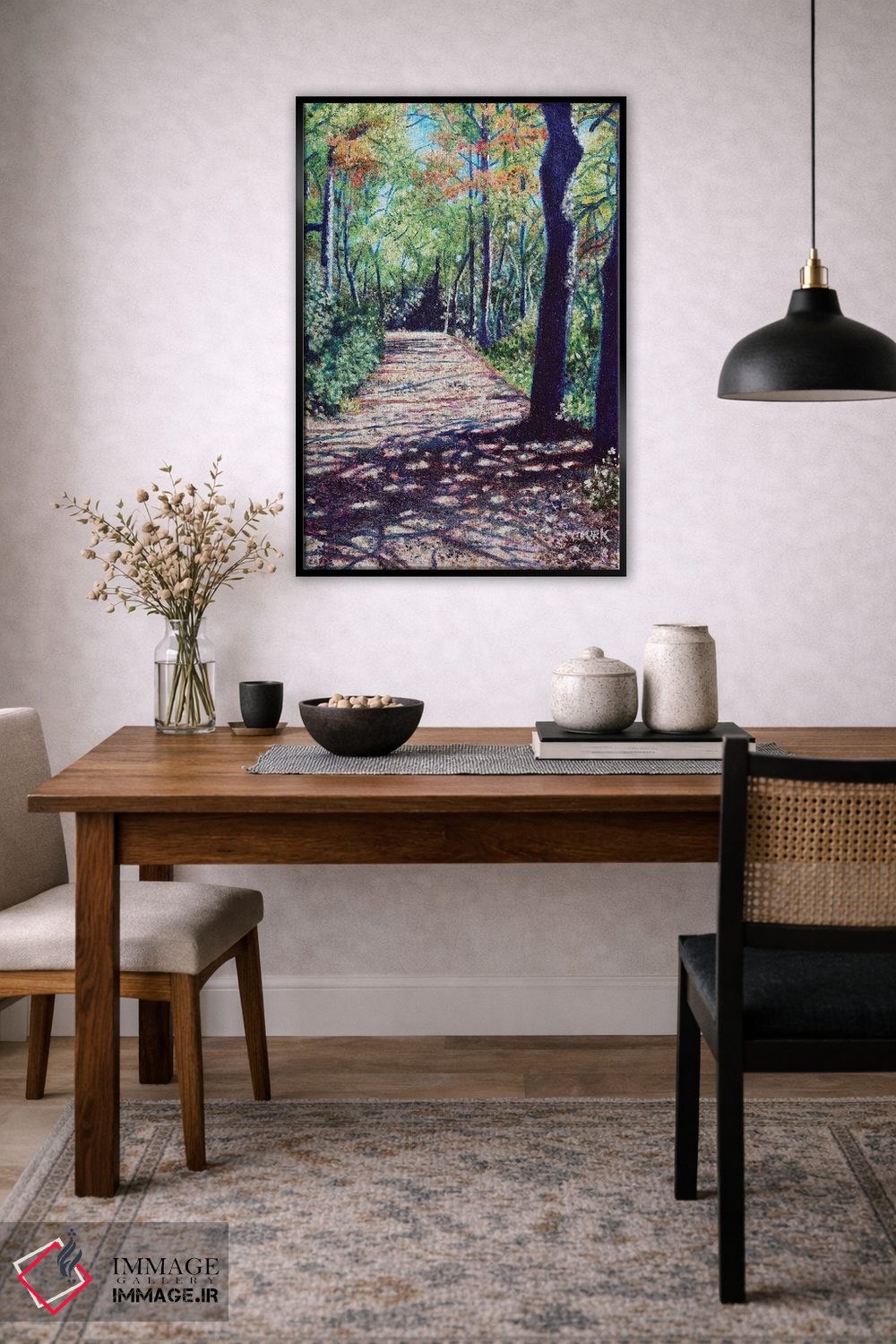 تابلو دکوراتیو سایه ها روی مسیر اثر جری لی کرک - D6B