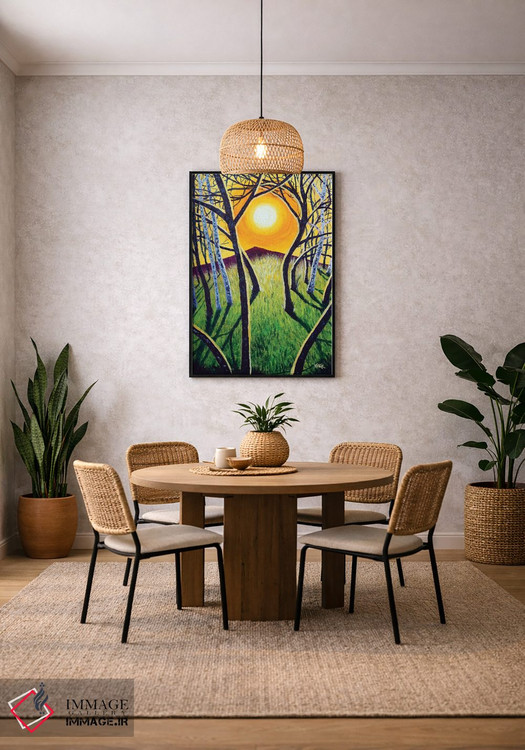 تابلو دکوراتیو طلوع خورشید بر فراز کوهستان اثر جری لی کرک - D6B