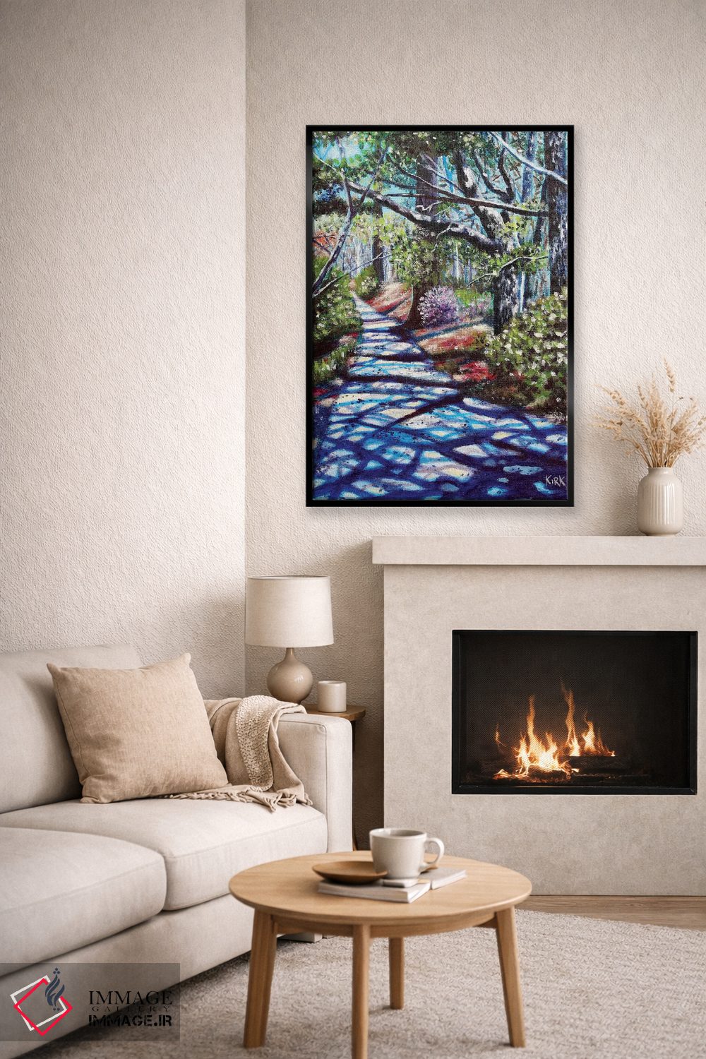 تابلو دکوراتیو پیاده روی دور پارک بروی هیل اثر جری لی کرک - D6B