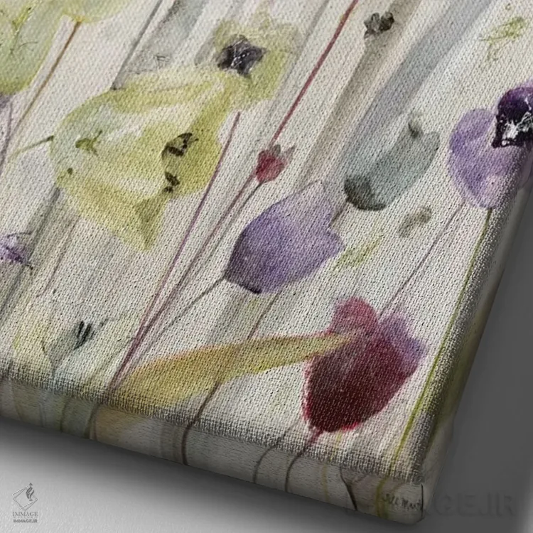 تابلو انتزاعی معطر اثر جیل مارتین - نمای نزدیک بافت بوم