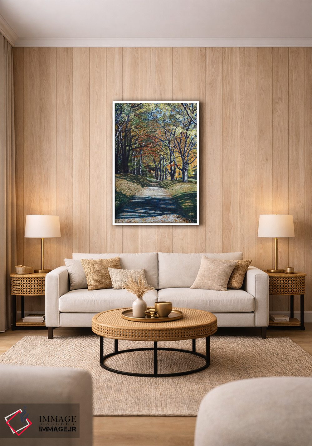 تابلو دکوراتیو مسیر پاییزی اثر جری لی کرک - D1W