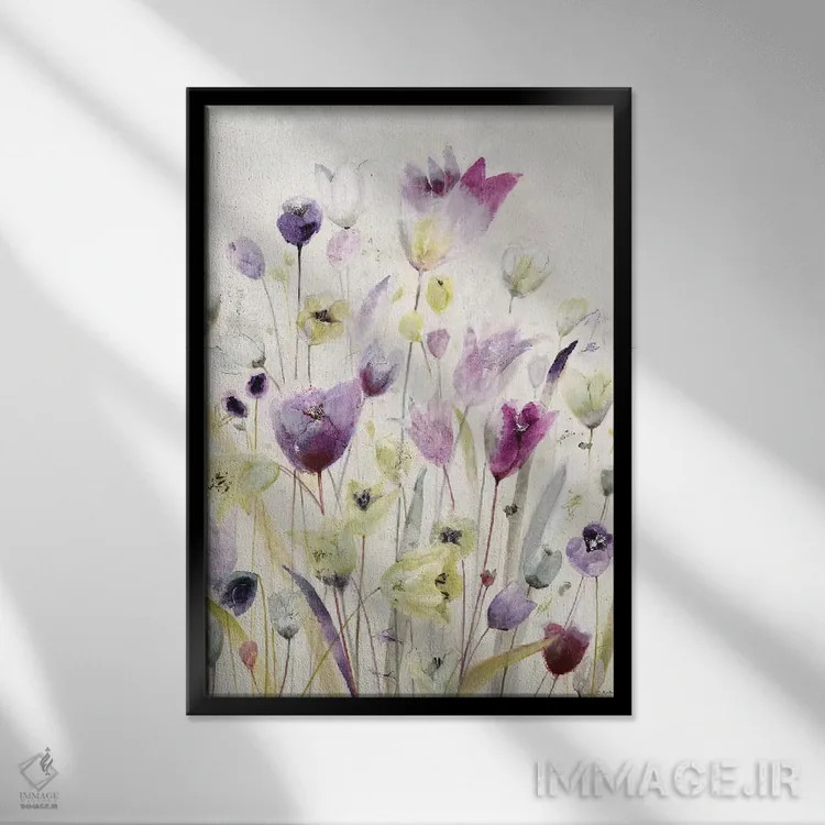 تابلو انتزاعی معطر اثر جیل مارتین - نمای قابدار مشکی