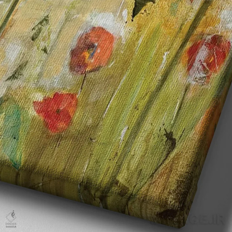 تابلو دکوراتیو لکه های خورشیدی ۱ اثر جیل مارتین - نمای نزدیک بافت بوم