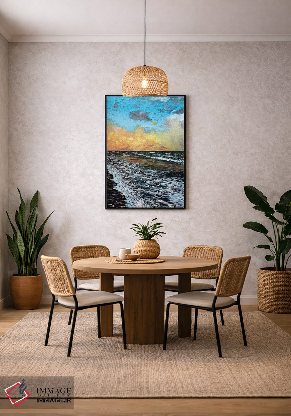 تابلو دکوراتیو غروب اقیانوس اثر جری لی کرک - D2B