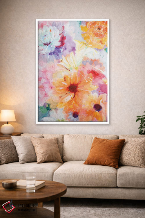 تابلو انتزاعی چیدمان گل ها اثر جیل مارتین - D2W