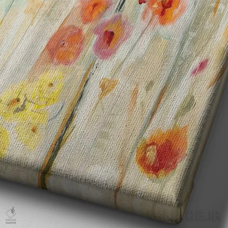 تابلو دکوراتیو درخشش اثر جیل مارتین - نمای نزدیک بافت بوم