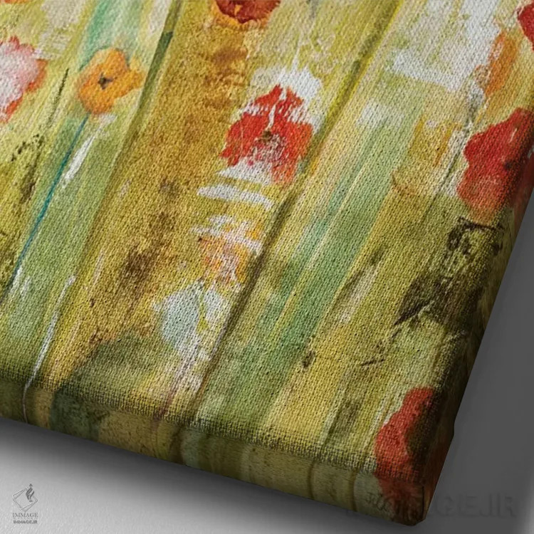 تابلو دکوراتیو لکه های خورشیدی ۲ اثر جیل مارتین - نمای نزدیک بافت بوم