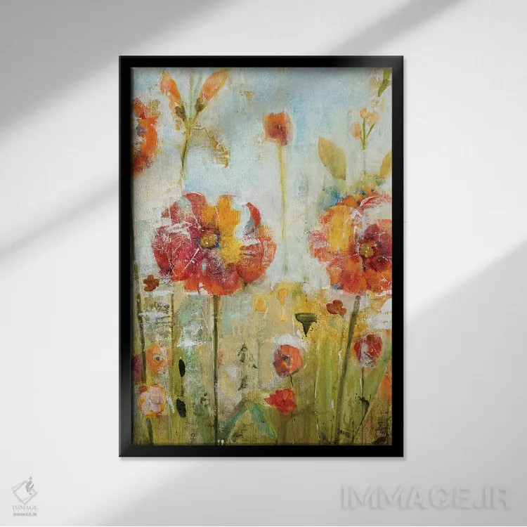 تابلو دکوراتیو لکه های خورشیدی ۱ اثر جیل مارتین - نمای قابدار مشکی