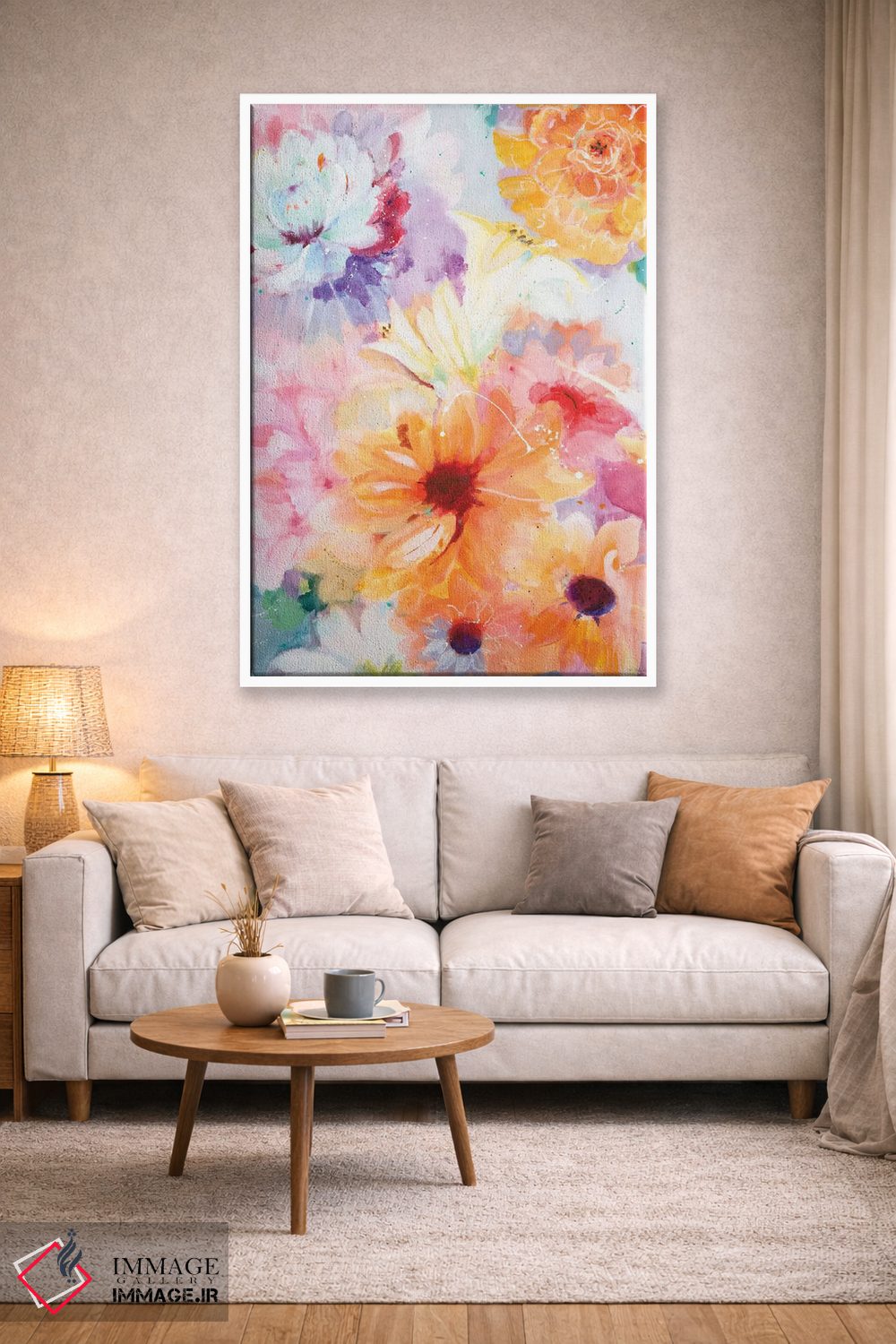 تابلو انتزاعی چیدمان گل ها اثر جیل مارتین - D3W