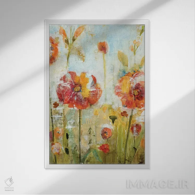 تابلو دکوراتیو لکه های خورشیدی ۱ اثر جیل مارتین - نمای قابدار سفید