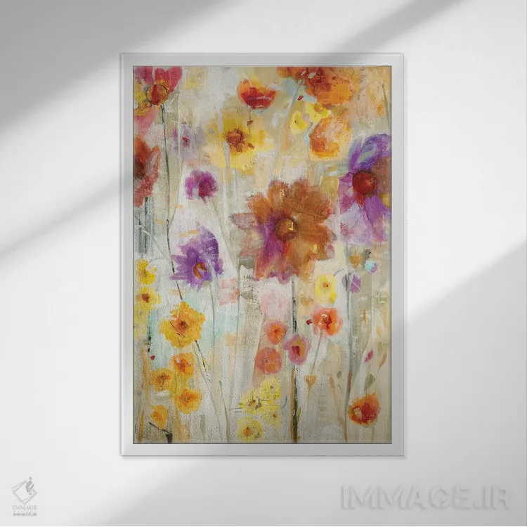 تابلو دکوراتیو درخشش اثر جیل مارتین - نمای قابدار سفید