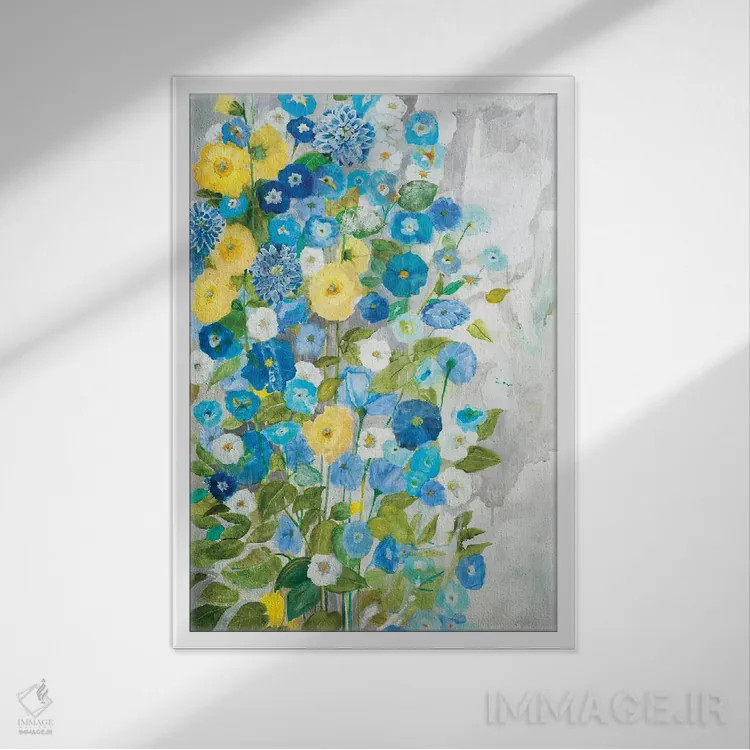 تابلو دکوراتیو انرژی بی قرار اثر جیل مارتین - نمای قابدار سفید