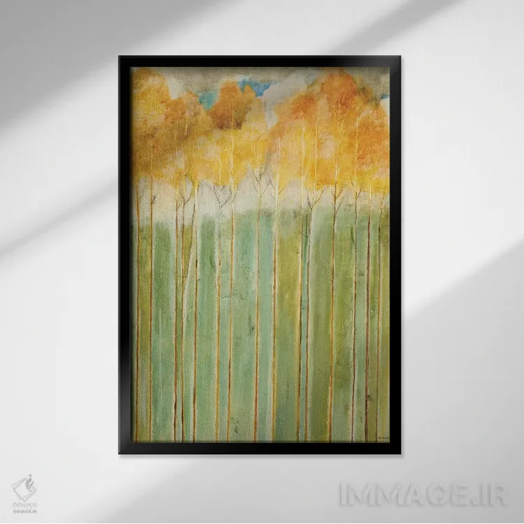 تابلو انتزاعی سنت اثر جیل مارتین - نمای قابدار مشکی