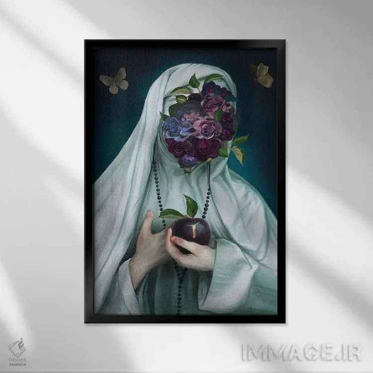 تابلو دکوراتیو راهبه بزرگ گایا اثر جولیانا لوومر - نمای قابدار مشکی