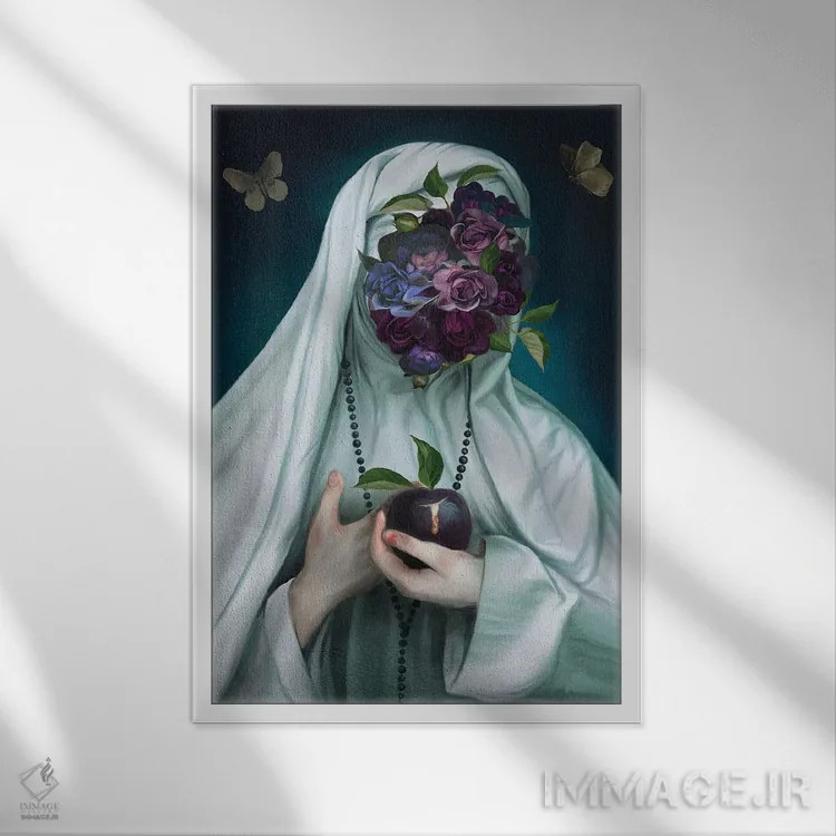 تابلو دکوراتیو راهبه بزرگ گایا اثر جولیانا لوومر - نمای قابدار سفید