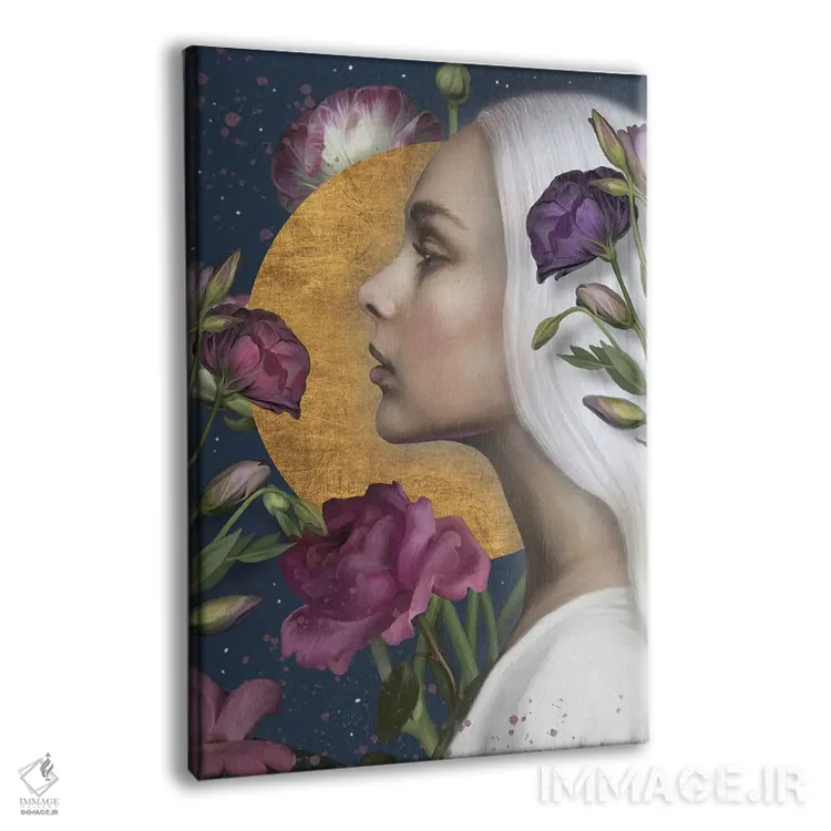 تابلو دکوراتیو ماه بنفش اثر جولیانا لوومر - نمای پرسپکتیو محصول