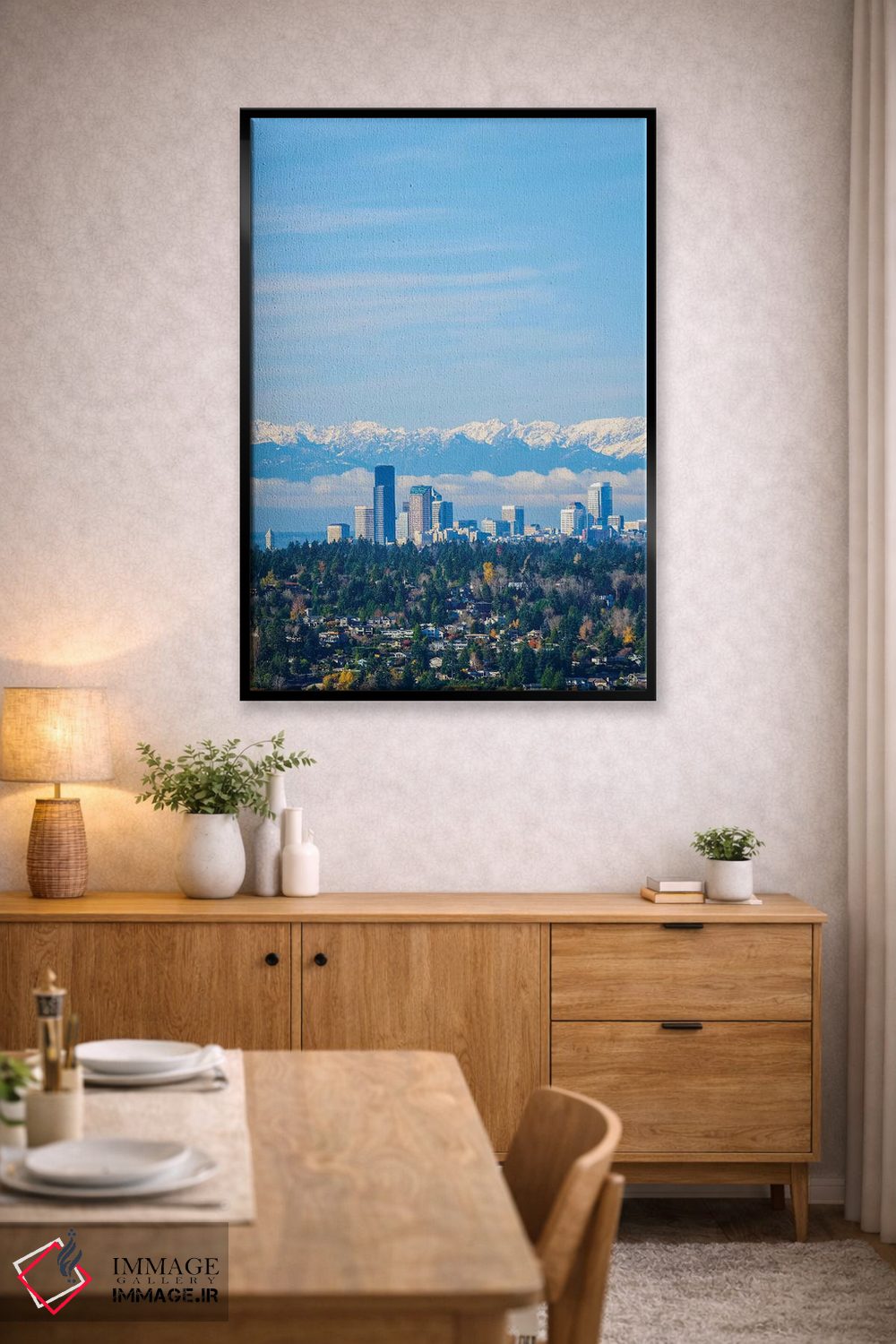 تابلو دکوراتیو Washington State. Seattle skyline and Olympic mountains,آمر… اثر مریل ایماجز - D4B