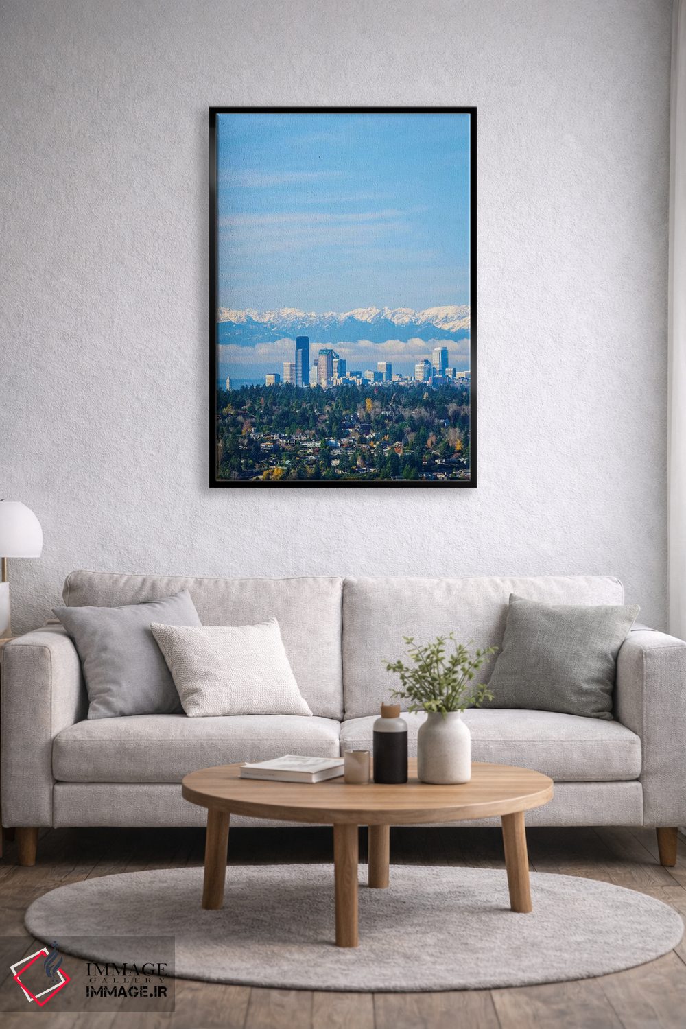 تابلو دکوراتیو Washington State. Seattle skyline and Olympic mountains,آمر… اثر مریل ایماجز - D3B