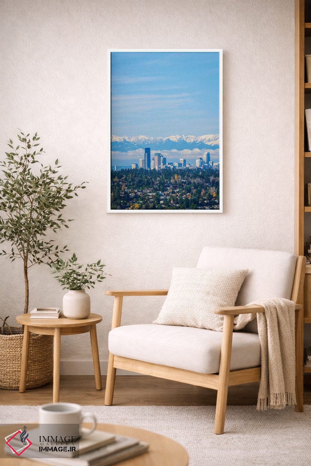 تابلو دکوراتیو Washington State. Seattle skyline and Olympic mountains,آمر… اثر مریل ایماجز - D6W