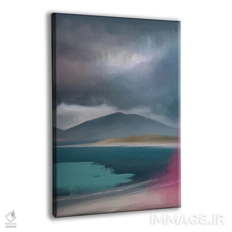 تابلو انتزاعی طوفان ورودی آکوآ اثر جولیانا لوومر - نمای پرسپکتیو محصول