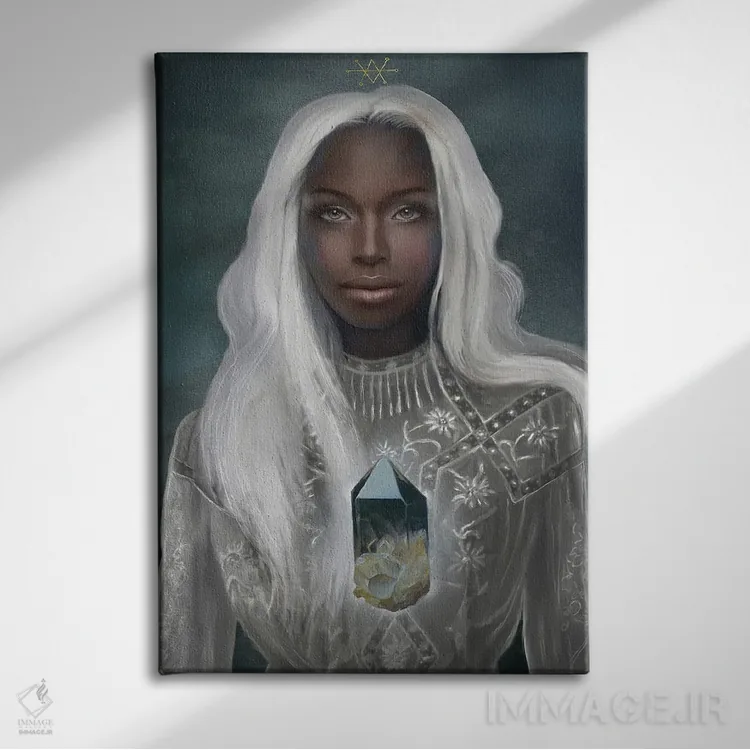 تابلو دکوراتیو آفرینش اثر جولیانا لوومر - نمای روبهرو روی دیوار