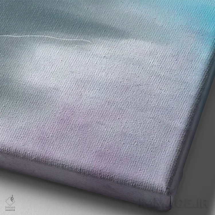 تابلو دکوراتیو غروب در ساحل اثر جولیانا لوومر - نمای نزدیک بافت بوم