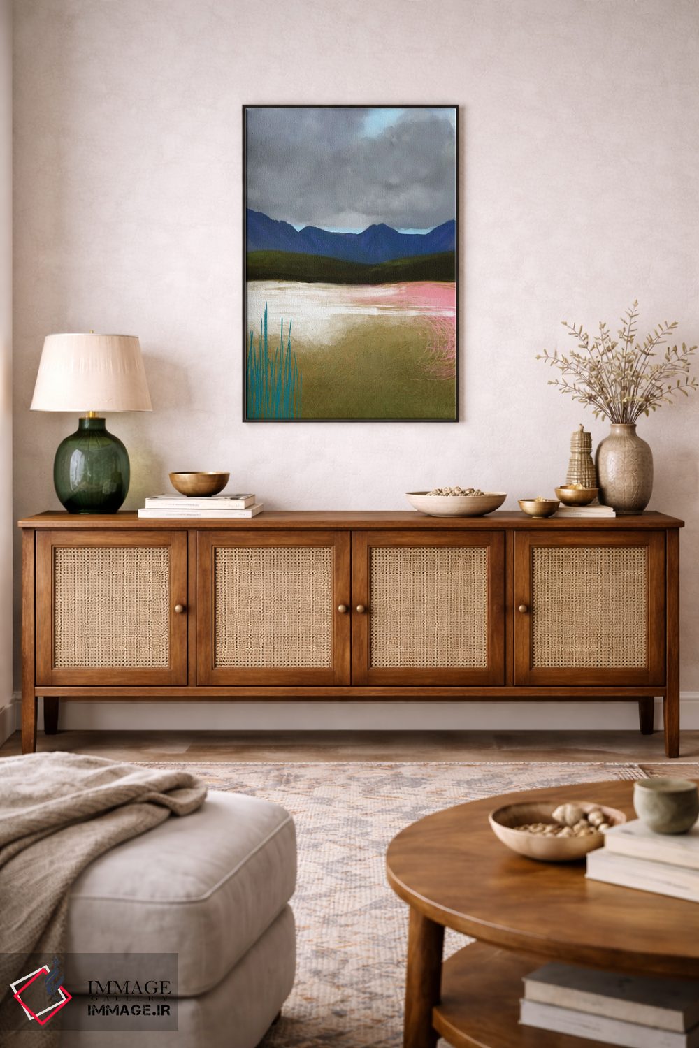 تابلو دکوراتیو برداشت محصول در دره اثر جولیانا لوومر - D3B