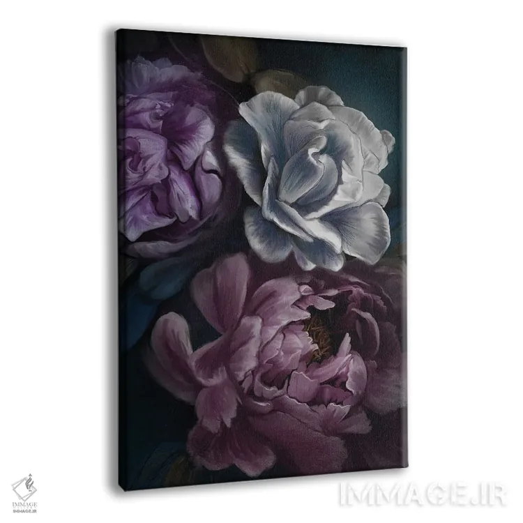 تابلو دکوراتیو صدتومانی بنفش اثر جولیانا لوومر - نمای پرسپکتیو محصول