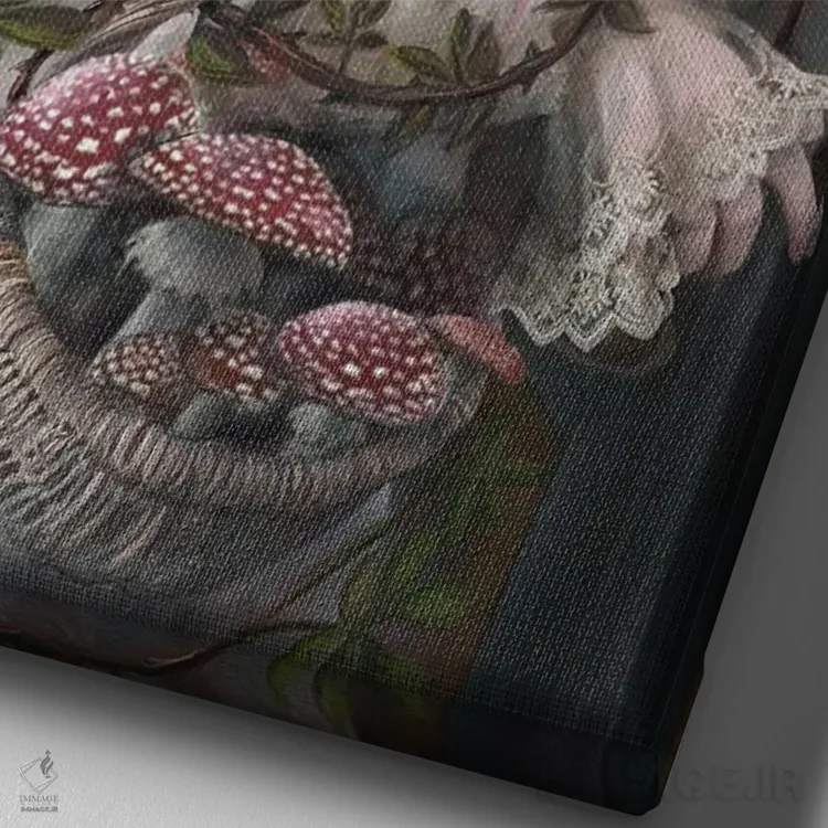 تابلو دکوراتیو سنت آمانیتا اثر جولیانا لوومر - نمای نزدیک بافت بوم