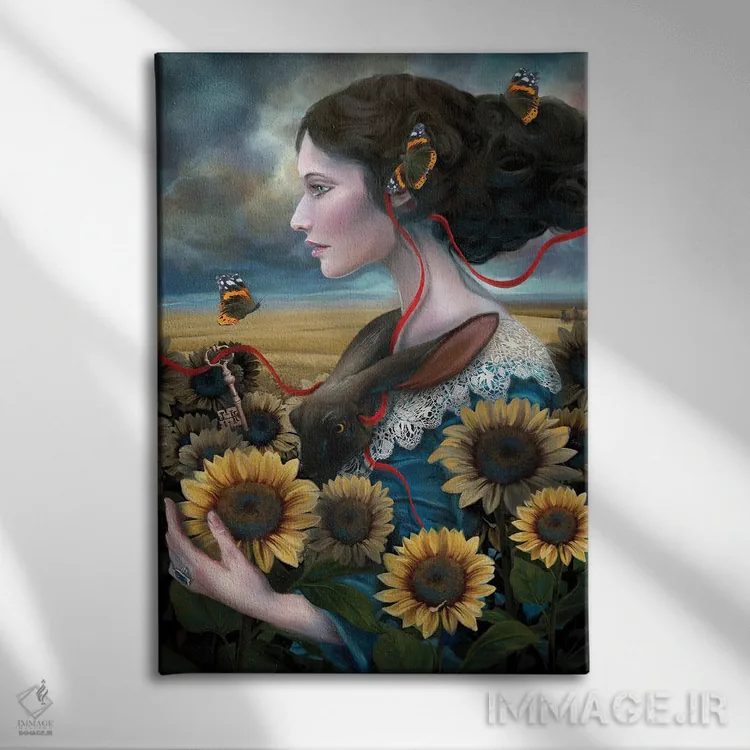 تابلو دکوراتیو آفتابی اثر جولیانا لوومر - نمای روبهرو روی دیوار