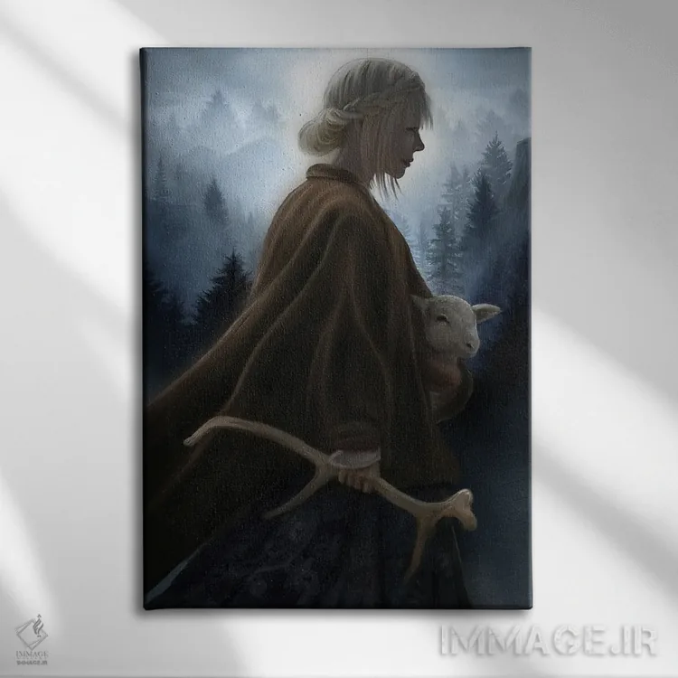 تابلو دکوراتیو اثر بی عنوان ۲۷ - نمای روبهرو روی دیوار