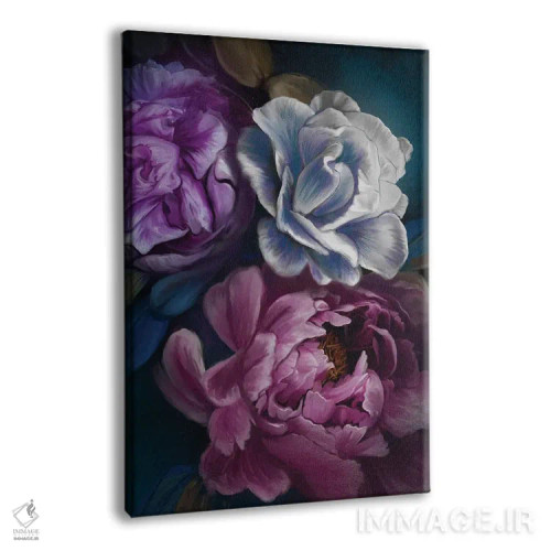 تابلو دکوراتیو گل های تیره اثر جولیانا لوومر - نمای پرسپکتیو محصول