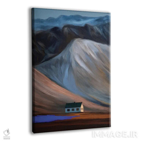 تابلو دکوراتیو کوه های هاوکلی آبی اثر جولیانا لوومر - نمای پرسپکتیو محصول