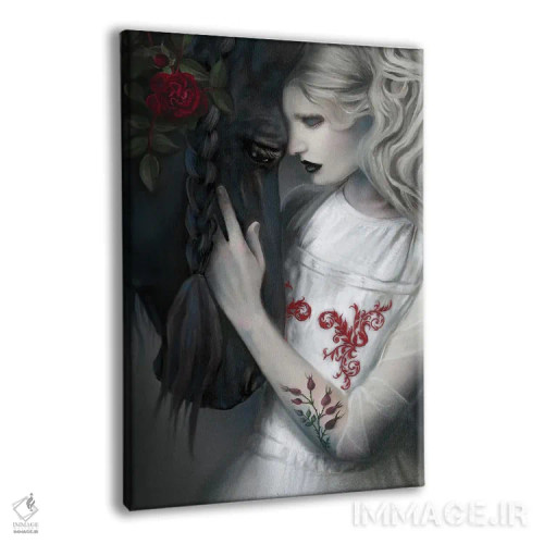 تابلو دکوراتیو زیبایی سیاه اثر جولیانا لوومر - نمای پرسپکتیو محصول